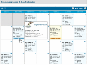 Laufplaner und Laufkalender