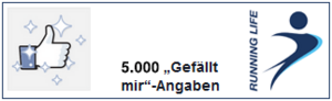 RUNNING LIFE - 5.000 LIKES bei Facebook